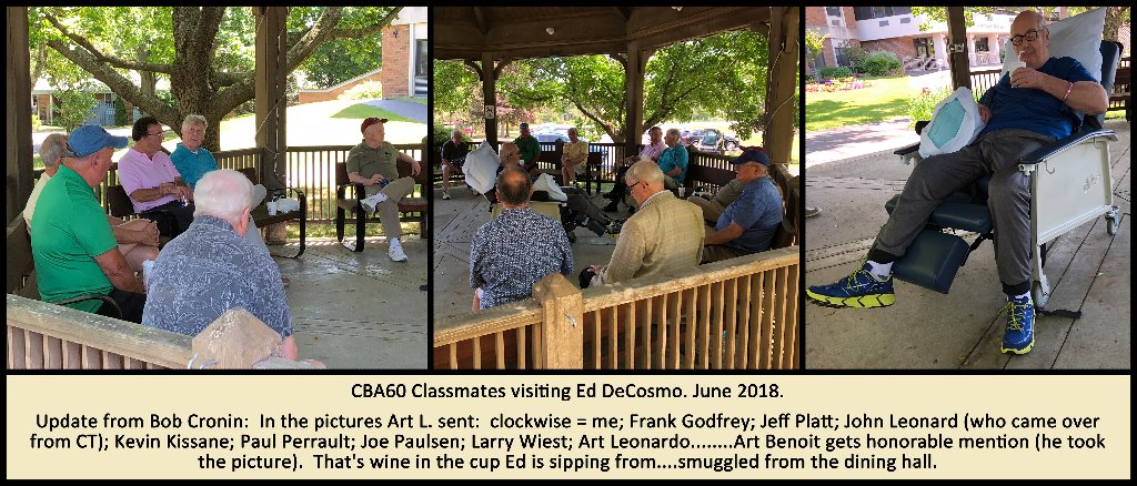 CBA60 classmates visit Ed DeCosmo  June 2018
